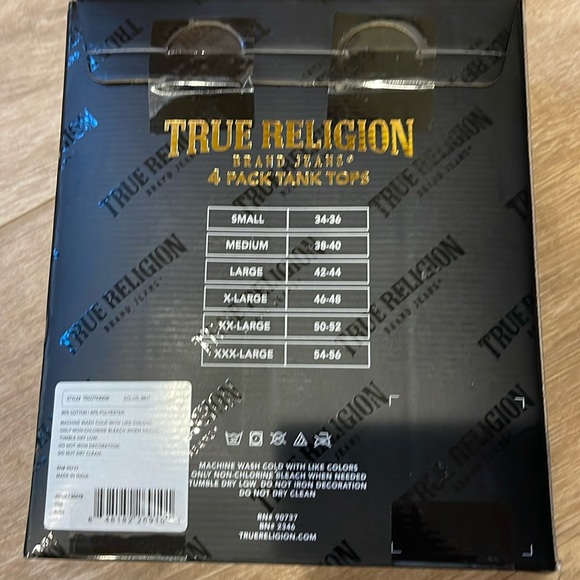 True Religion Tank Tops XL 4 Pack - Picture 4 of 7